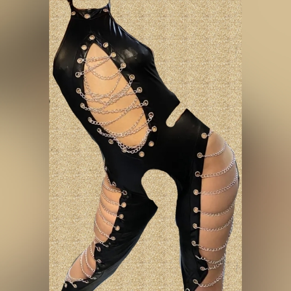 ***DOLLS KILL*** Tru Demurr Chain Cutout Jumpsuit